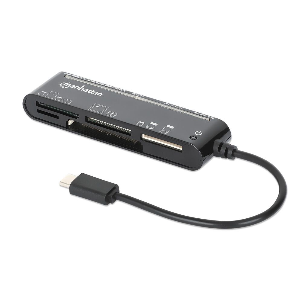 Manhattan 5-in-1 USB-C Multi-Card Reader in Black, , large
