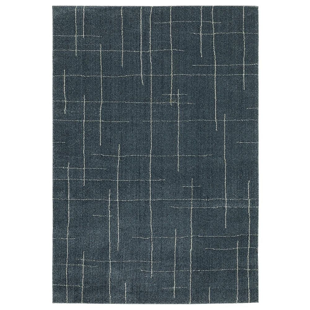 Oriental Weavers Alton Geometric 7"10" x 10"10" Blue and Beige Area Rug, , large