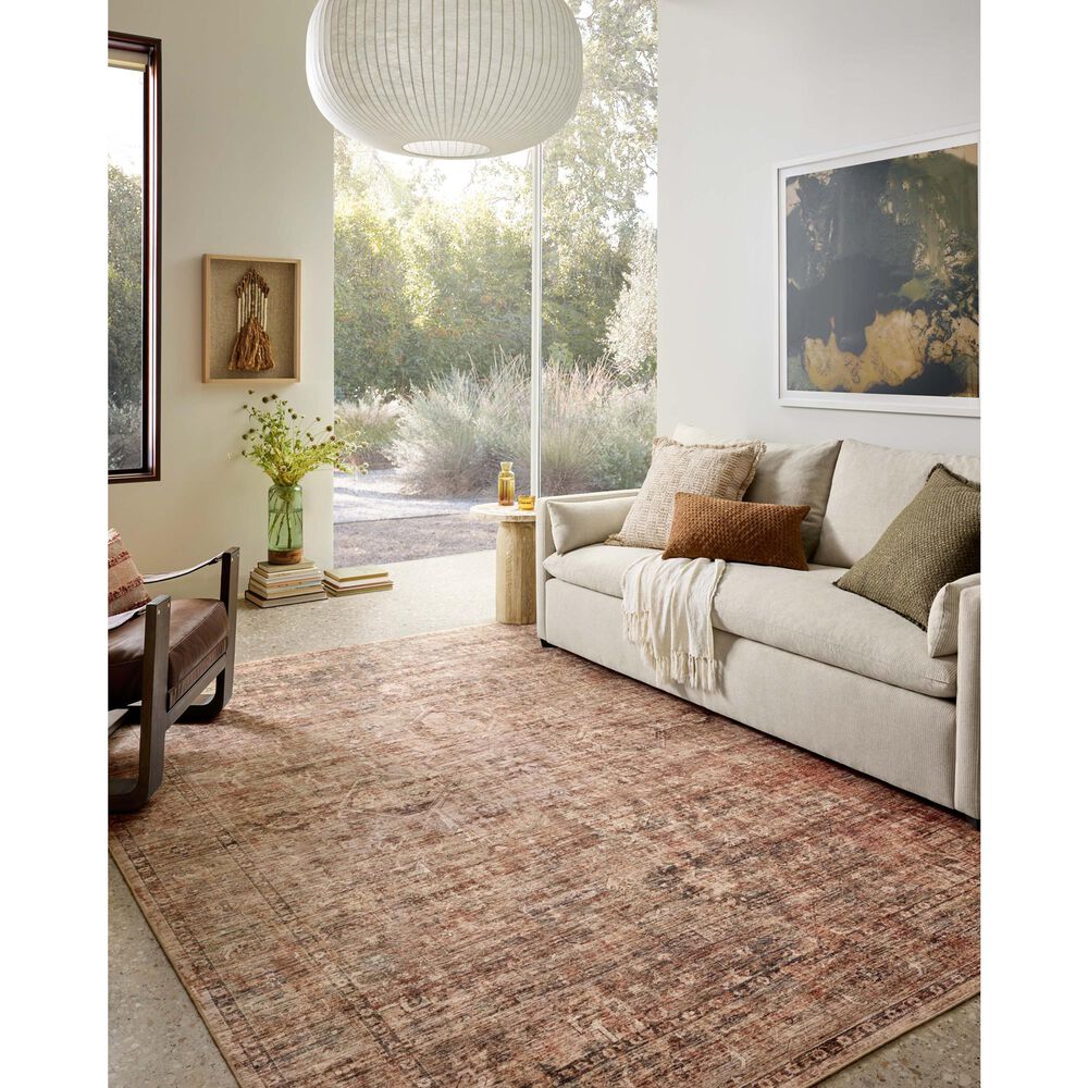 Loloi Anniston Clay and Charcoal 7&#39;6&quot; x 9&#39;6&quot; Area Rug, , large
