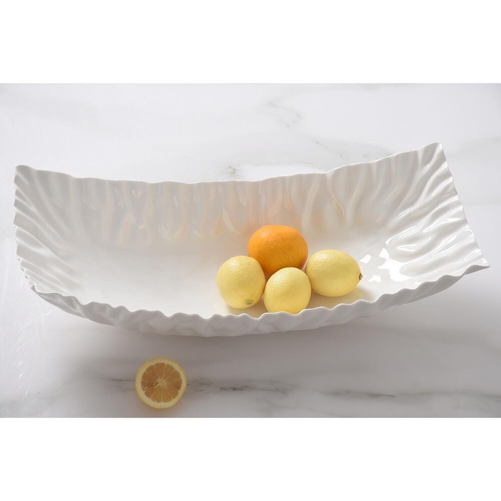 Pampa Bay Mascali Bianca Rectangular Centerpiece in White, , large