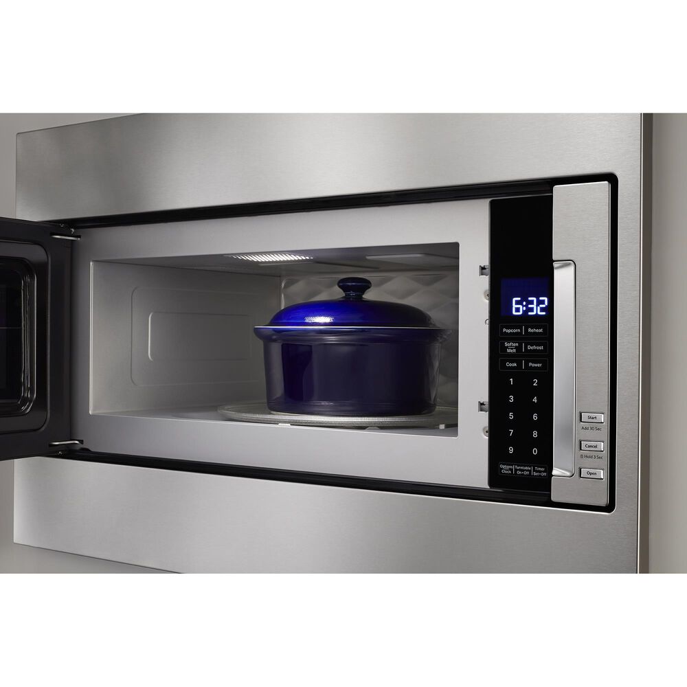 KitchenAid 1000 Watt Built-In Low Profile Microwave with Standard Trim Kit  in Stainless Steel