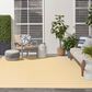 Nourison Positano POS03 Yellow and Ivory 5" x 7" Indoor/Outdoor Area Rug, , large