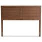 Baxton Studio Seren King Panel Headboard in Walnut Brown, , large