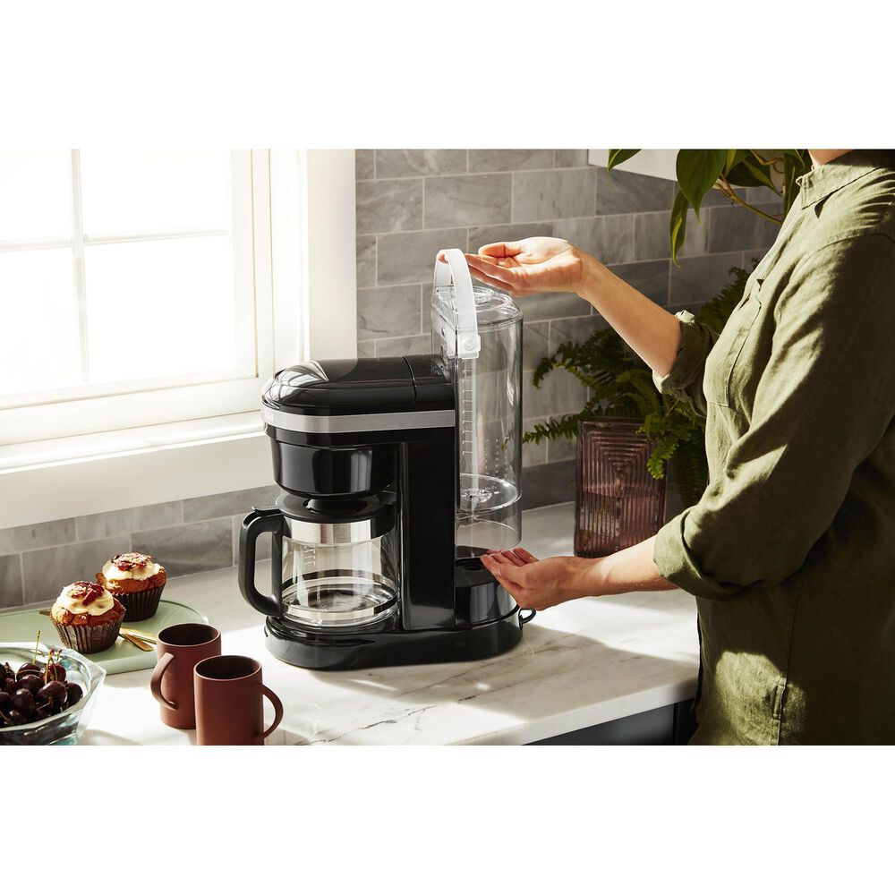 KitchenAid 12 Cup Drip Coffee Maker with Spiral Showerhead in Onyx Black, , large