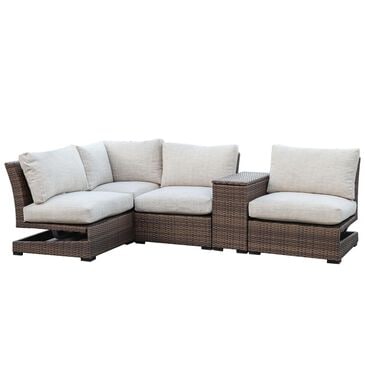 Summit Home Mendocino 5-Piece Patio Sectional in Brown, , large