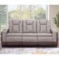 Titanic Furniture Power Reclining Sofa with Power Headrest in Brown, , large