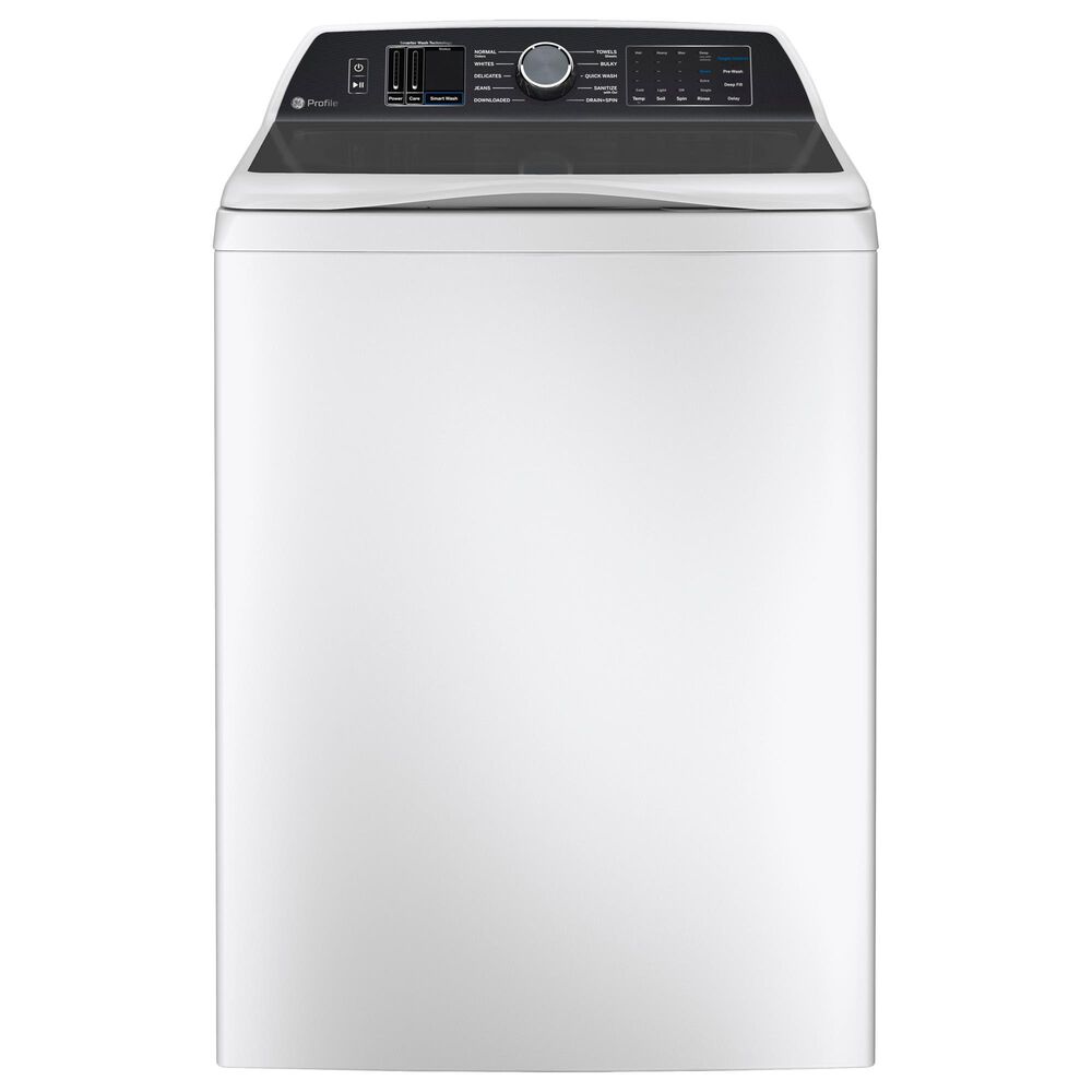 GE Profile 5.3 Cu. Ft. Top Load Washer with Agitator in White NFM