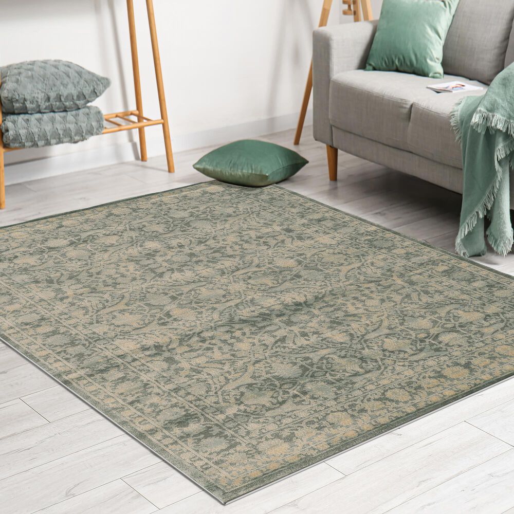 Radici USA Colosseo 3564 Green 7'10" x 10'6" Area Rug, , large