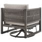 Hearth and Haven Mareike Outdoor Patio Swivel Glider Lounge Chair in Gray, , large