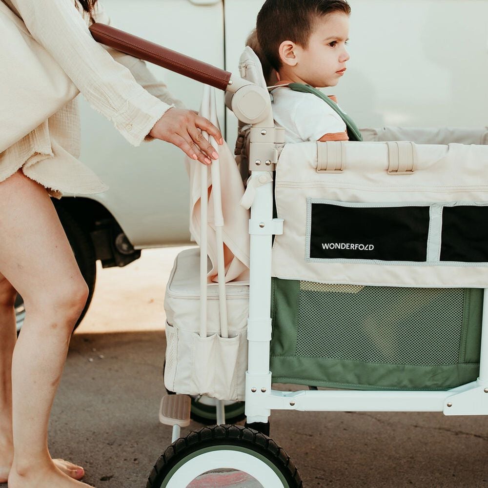 Wonderfold Volkswagen 4-Seater Stroller Wagon in Sage Green, , large