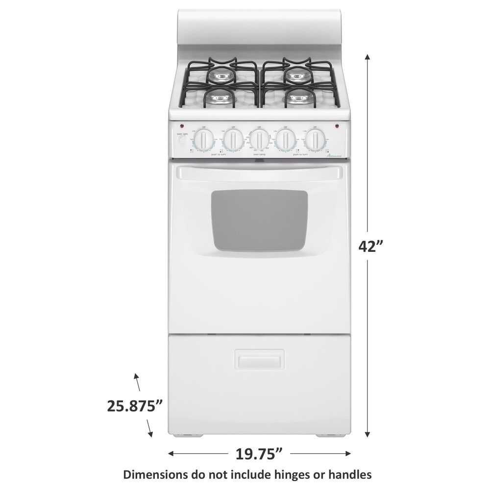 Amana 2.6 Cu. Ft. 20&quot; Gas Range in White, , large