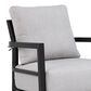 Hearth and Haven Outdoor Lounge Chair with Ember Black Frame in Cast Silver, , large