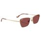 Rayban Glasses Drea Bio-Based Sunglasses with Dark Violet Lenses in Polished Pale Gold, , large