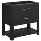 James Martin Vanities Lucian 36" Single Vanity in Carbon Oak with 3 cm Victorian Silver Quartz Top, , large