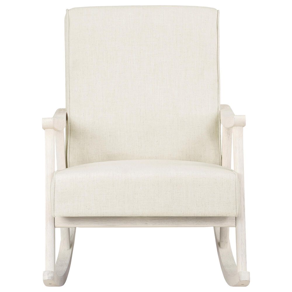 OSP Home Gainborough Rocker with Antique White Frame in Linen, , large