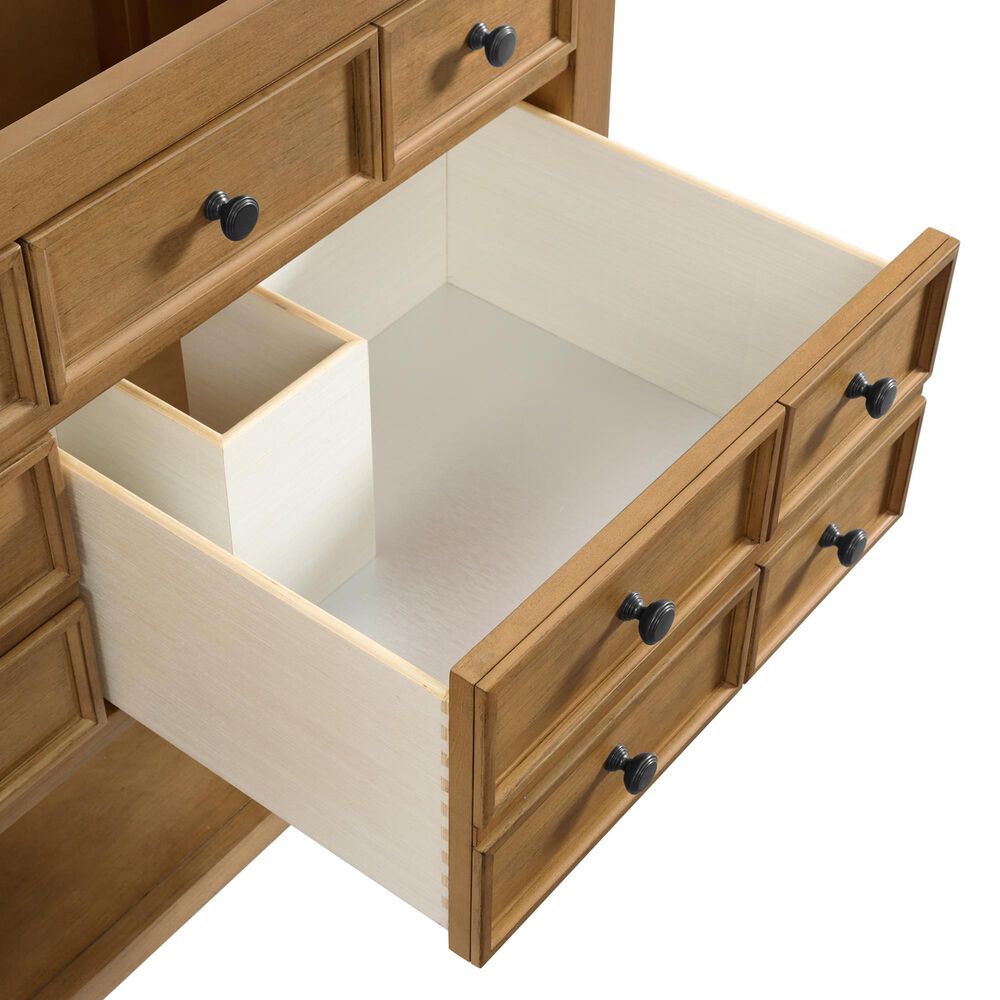 James Martin Malibu 72&quot; Double Bathroom Vanity in Amber Birch with 3 cm Lime Delight Quartz Top and Rectangular Sinks, , large
