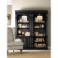 Hooker Furniture Telluride Door Bunching Bookcase in Black with Reddish Brown Rub-Through, , large