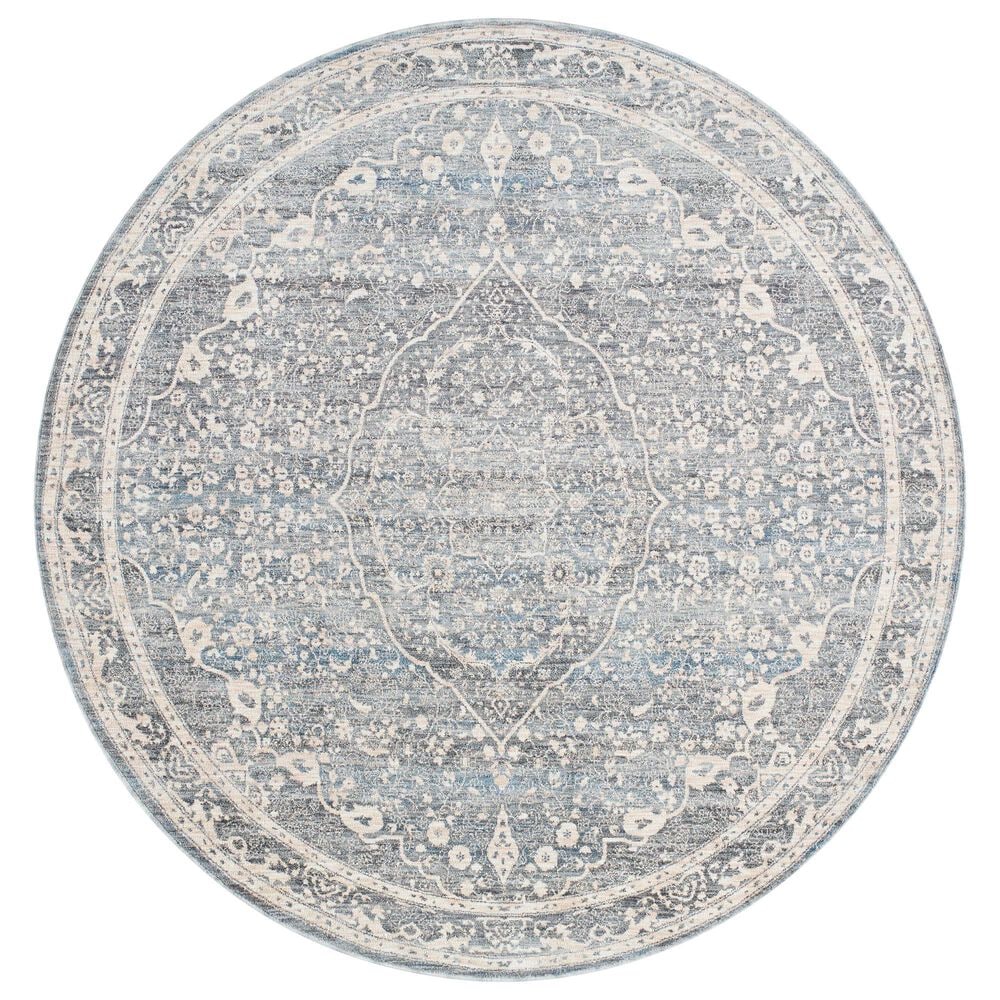 Surya Chicago CHG2315 6&#39;7&quot; Round  Slate, Charcoal, Light Beige, Blue, Black,Taupe Area Rug, , large