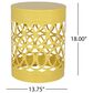 Hearth and Haven Outdoor Side Table with Overlapping Circle Design in Yellow, , large