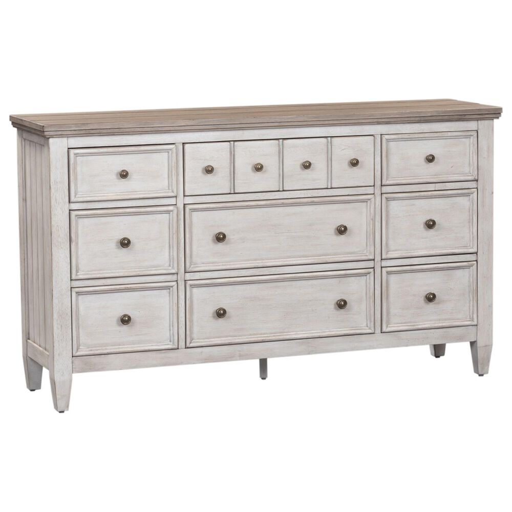 Belle Furnishings Heartland 3 Piece Queen Bedroom Set in Antique White, , large