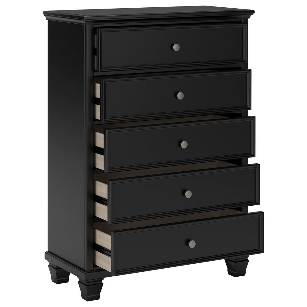 Ashley Lanolee 5-Drawer Chest in Black, , large