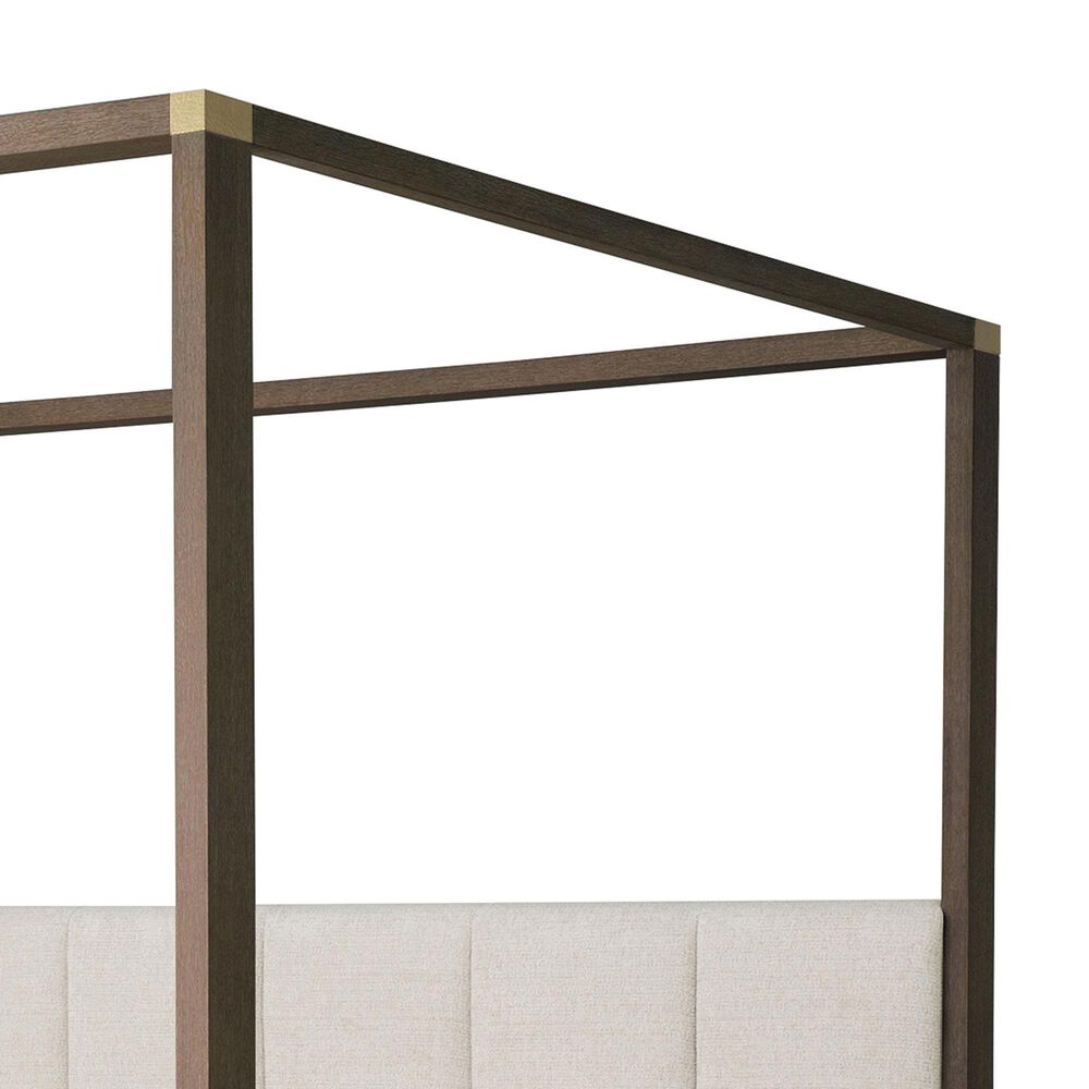 Century Furniture Carino King Upholstered Canopy Bed in Cocoa, , large