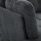 HOMLUX 94.49" L-Shaped Modular Sectional Sofa with Storage Ottoman and Cup Holders in Dark Gray, , large