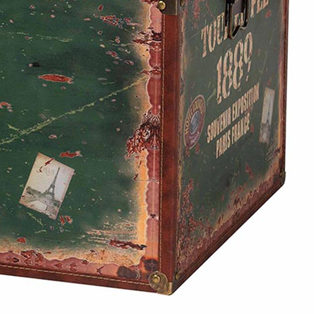 Baxton Studio Sabeen 2-Piece Storage Trunk Set in Green and Blue, , large