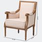 Baxton Studio Chavanon Accent Chair in Light Beige, , large