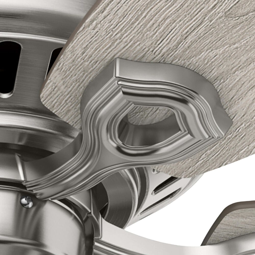 Hunter Builder Low Profile 52&quot; Ceiling Fan with Lights in Brushed Nickel, , large
