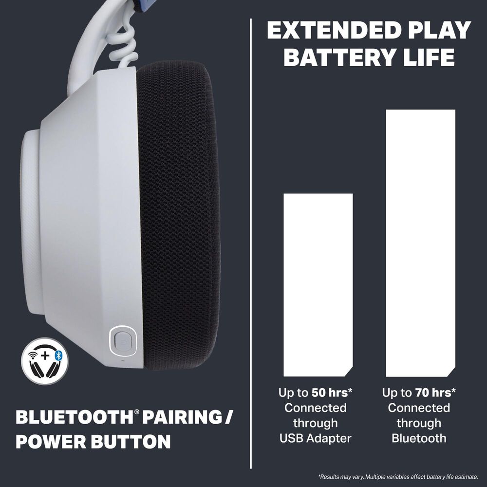 PowerA LucidSound LS500P Wireless Gaming Headset in White, , large