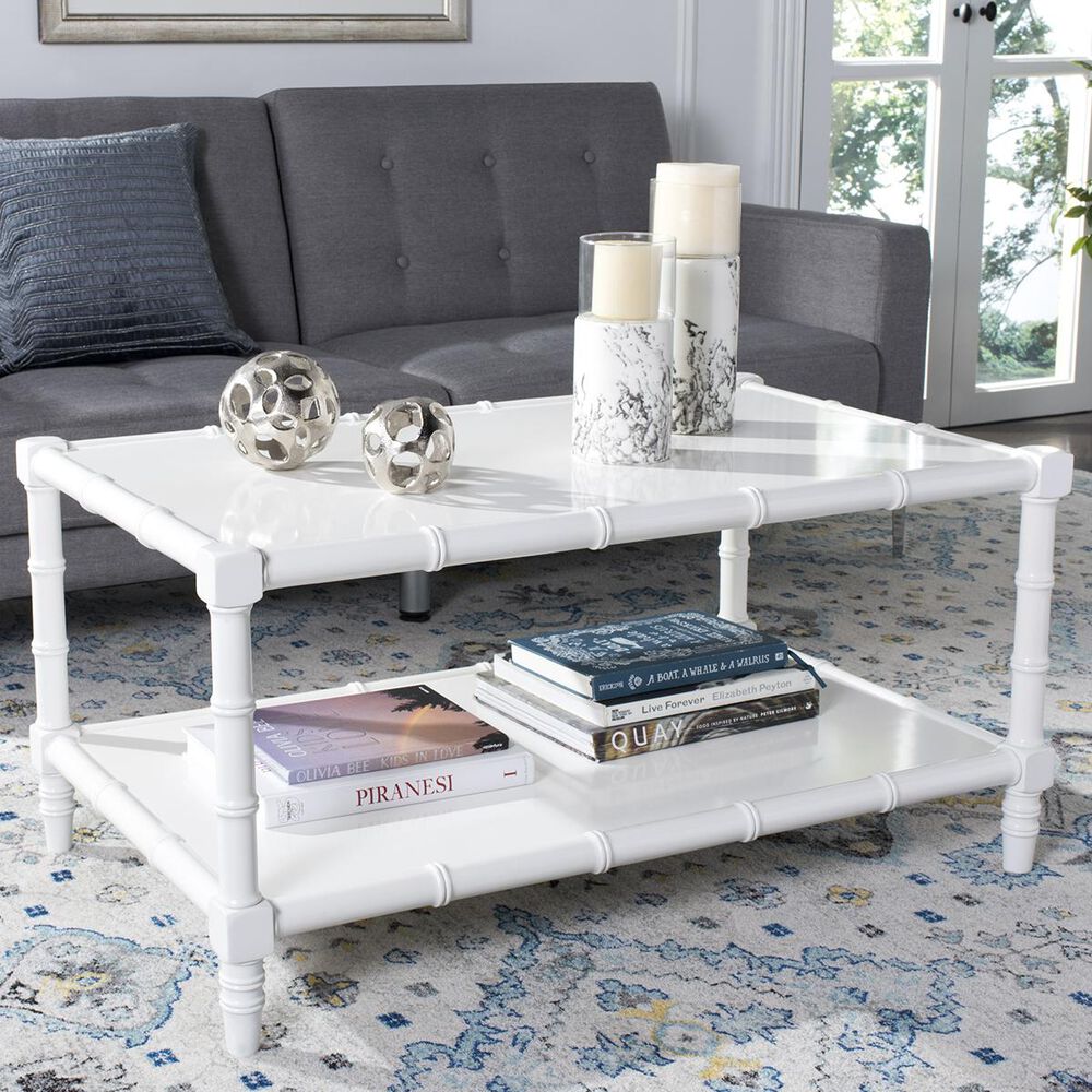 Safavieh Noam Coffee Table in White, , large