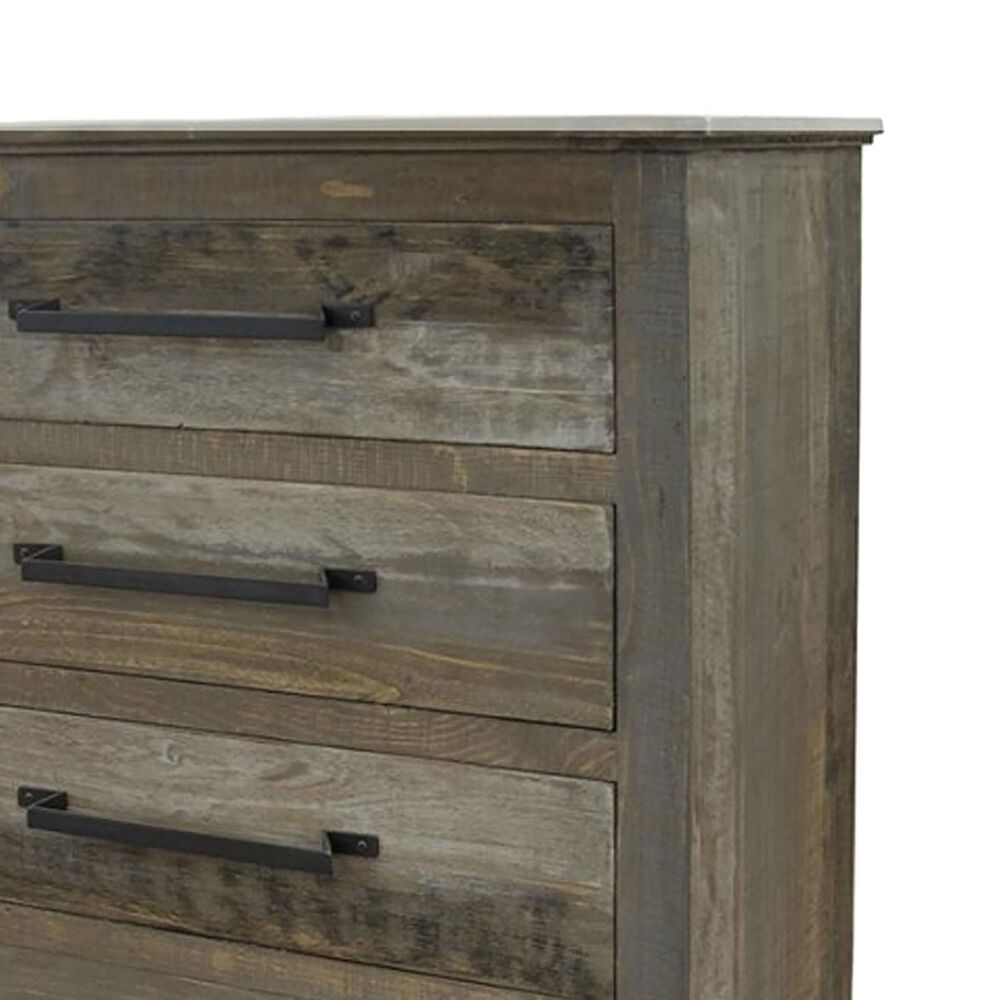 Fallridge Loft Brown 5 Drawer Chest in Gray and Brown, , large
