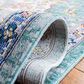 Safavieh Aria 2" x 8" Turquoise and Ivory Runner, , large