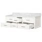 Lexora Home Castor 60" Double Bathroom Vanity in White with 2 cm White Carrara Marble Top and Rectangular Sinks, , large