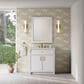 James Martin Bellshire 36" Single Bathroom Vanity in Bright White with 3 cm Siberian Silestone Top and Rectangular Sink, , large