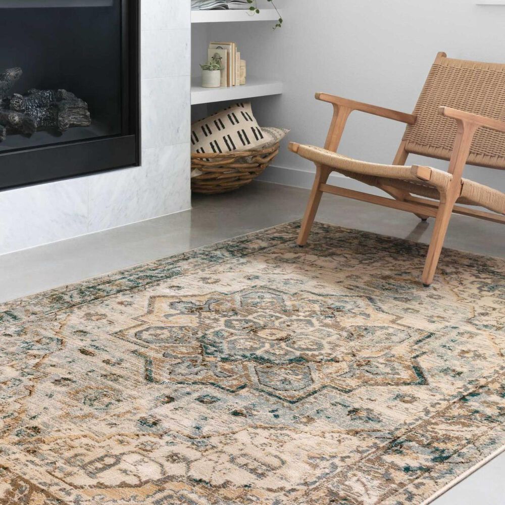 Loloi II Isadora ISA-02 8&#39; x 10&#39; Oatmeal and Bark Area Rug, , large