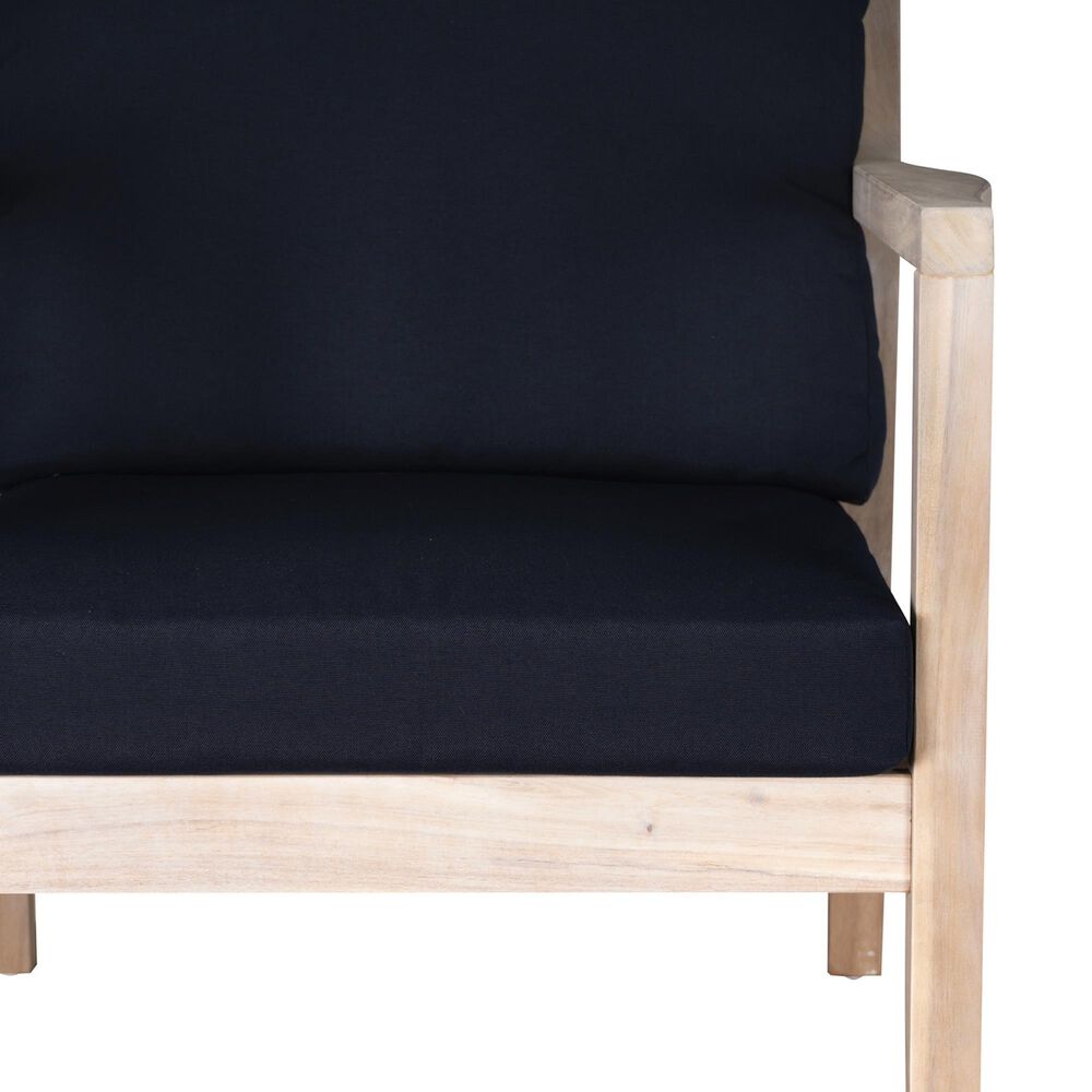Linon Home Decor Teagon Patio Arm Chair in Navy (Set of 2), , large