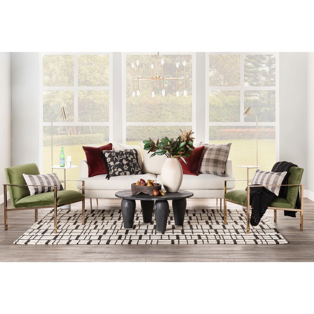 Chris Loves Julia x Loloi Polly 7&#39;9&quot; x 9&#39;9&quot; Black and Ivory, , large