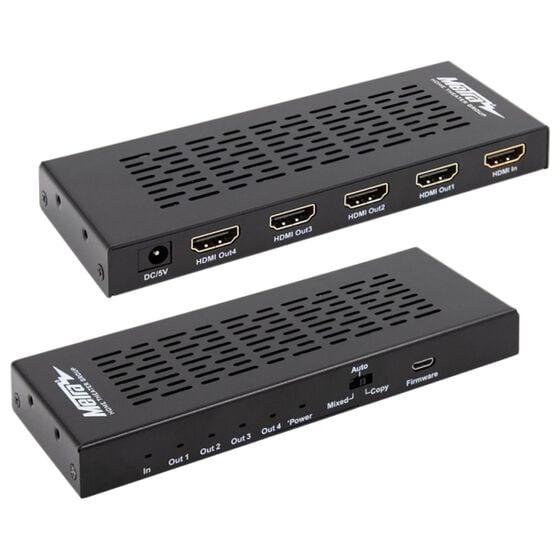 MetraAV HDMI Splitter with 1 Input and 4 Outputs