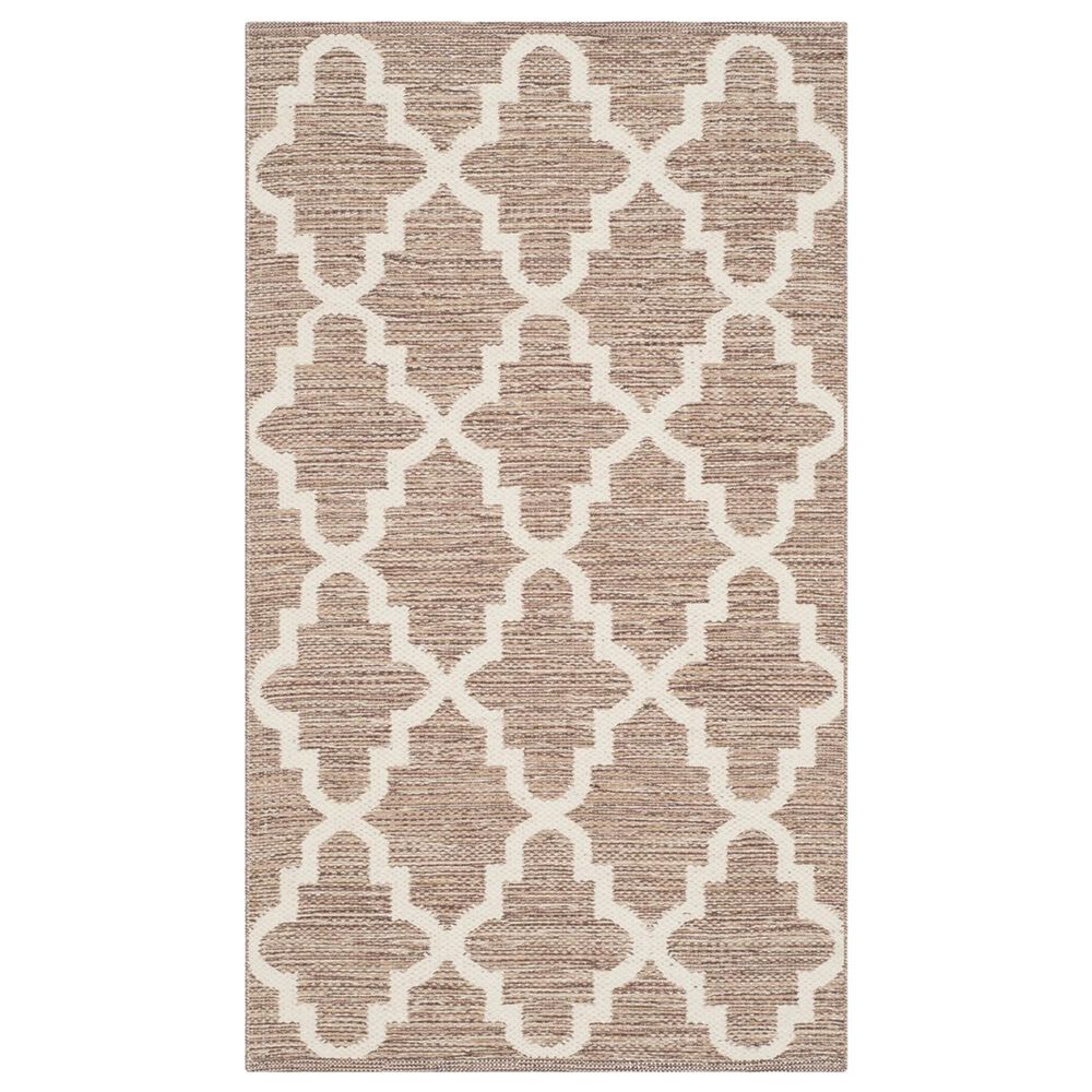 Safavieh Montauk MTK810 3' x 5' Beige and Ivory Area Rug, , large