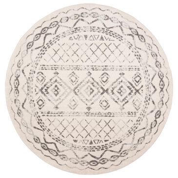 Safavieh Tulum TUL268A 3" Round Ivory and Grey Area Rug, , large