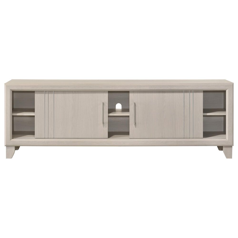 Crown Mark Charlie 71" TV Stand in White, , large