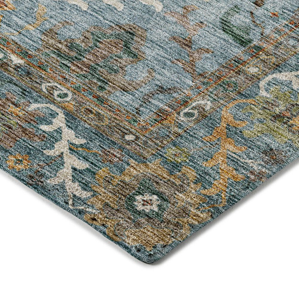 Dalyn Rug Company Silk Road Aqua, Gold, Copper, Blue, Teal, Mocha and Fern 1&#39;8&quot; x 2&#39;6&quot; Area Rug, , large