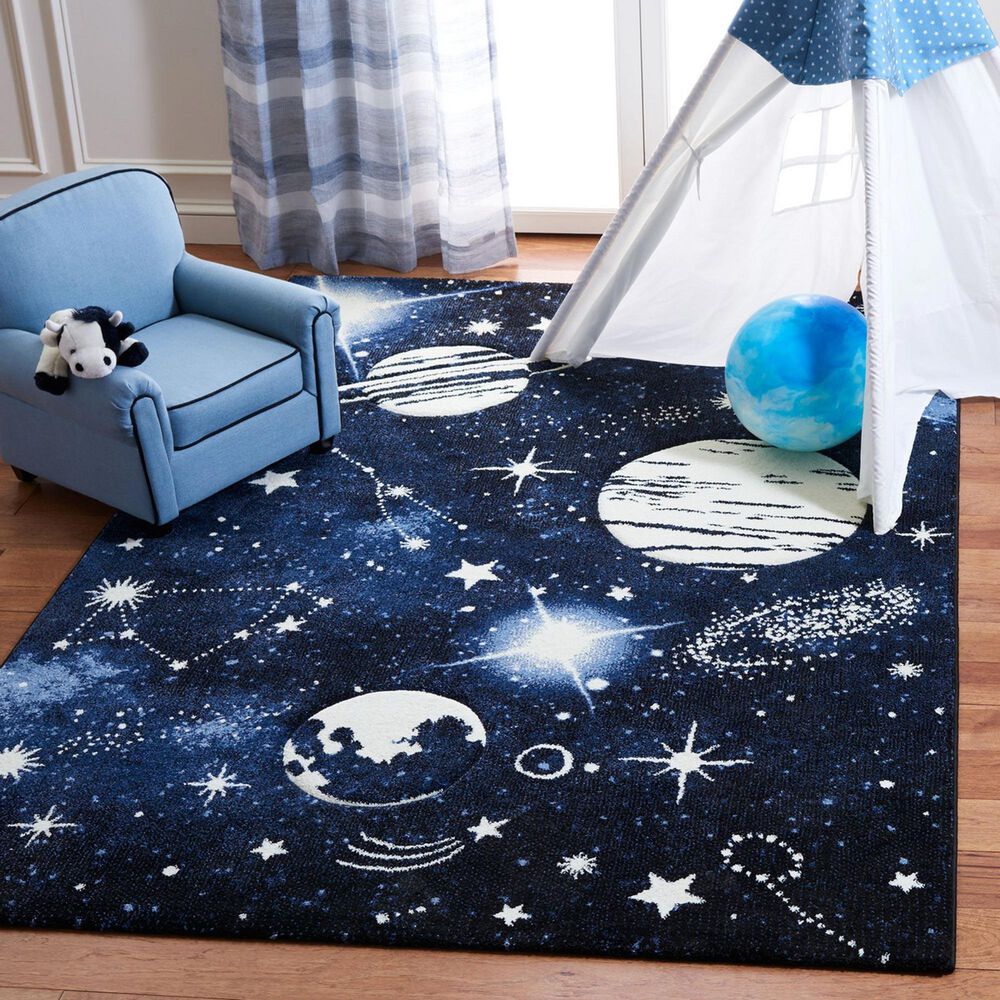 Safavieh Carousel 10&#39; x 14&#39; Dark Blue and Light Blue Kids Rug, , large