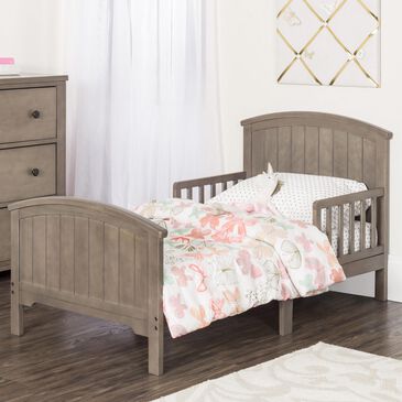 Foundations Worldwide Hampton Toddler Bed with Rails in Dusty Heather, , large