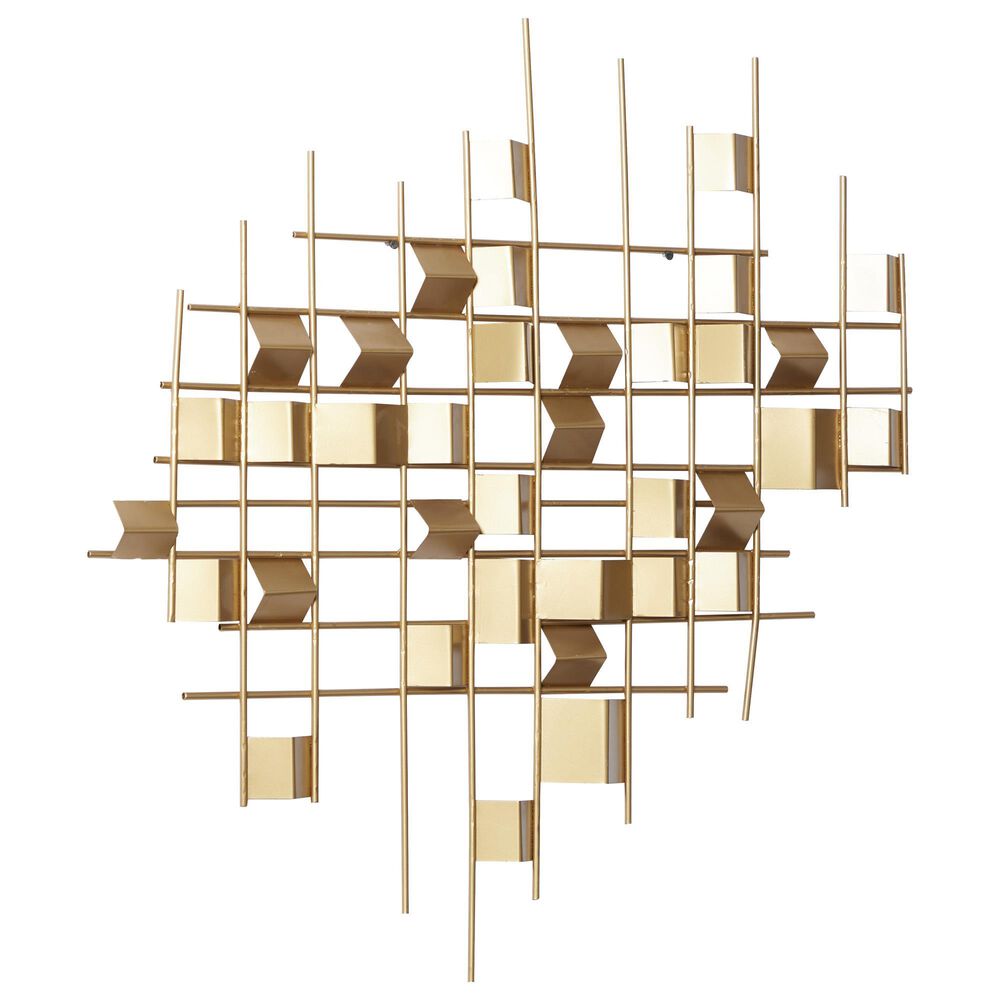 CosmoLiving by Cosmopolitan 32" x 32" Contemporary Wall Decor in Gold, , large