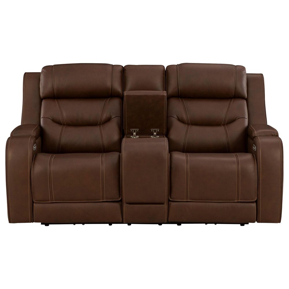 Ashley Knightington Power Reclining Loveseat in Brown, , large