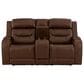 Ashley Knightington Power Reclining Loveseat in Brown, , large