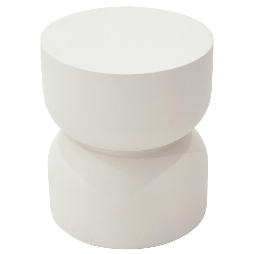 Elementi Fire Chronos Side Table in Cream White, , large